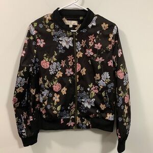 Hippie Rose Floral jacket, lined, size L very good condition see measurements